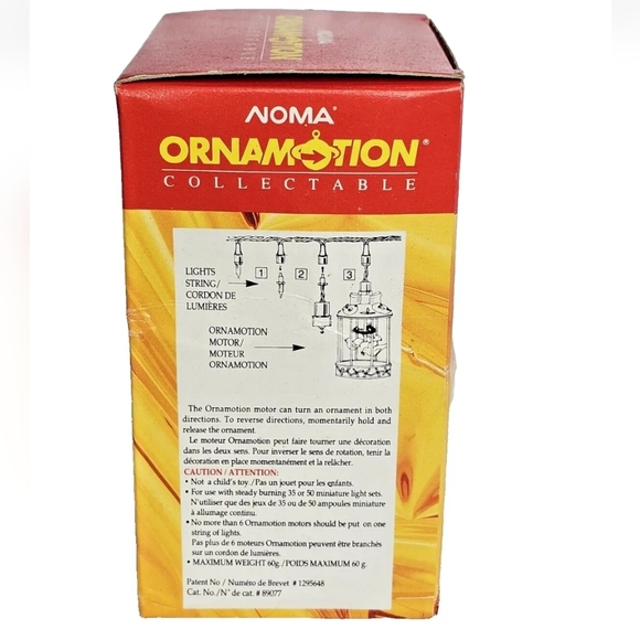 VTG Christmas Noma Ornamotion Collectible GOLDEN SERIES Rotating Ornament Doves - Picture 4 of 8